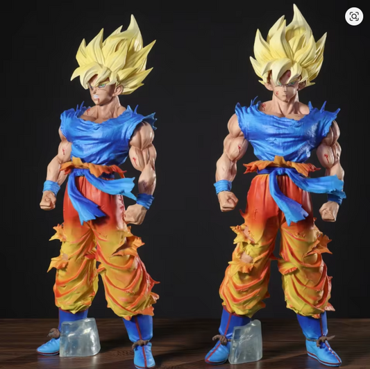 Powered Up Statue With Interchangeable Faces 10.6"