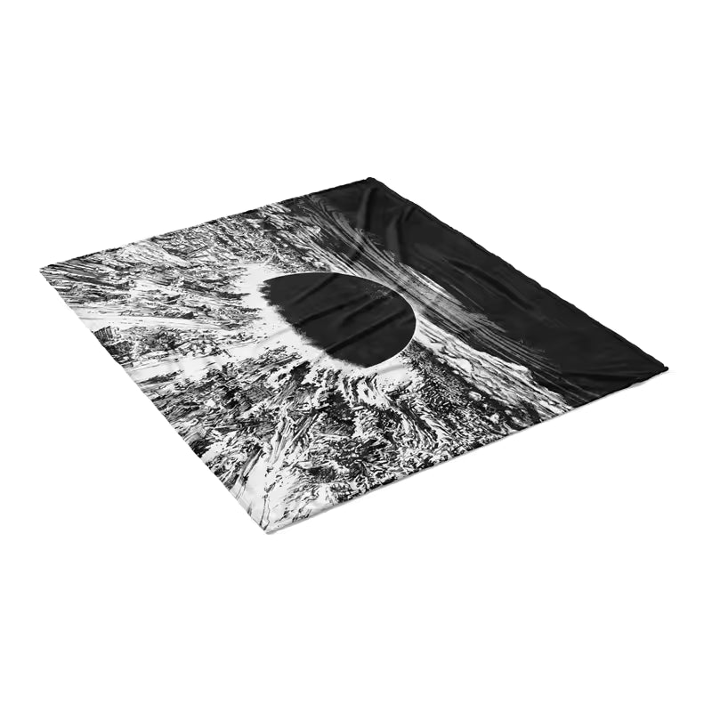 Black and White Anime Blast Fleece Blanket