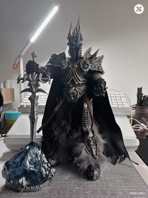 Frozen King 1/6 Model Statue with Light Up Blue LED Eyes and Metal Blade 12"