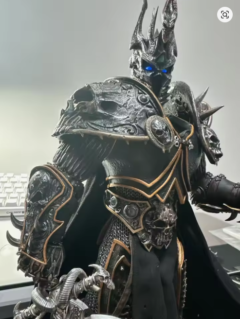 Frozen King 1/6 Model Statue with Light Up Blue LED Eyes and Metal Blade 12"