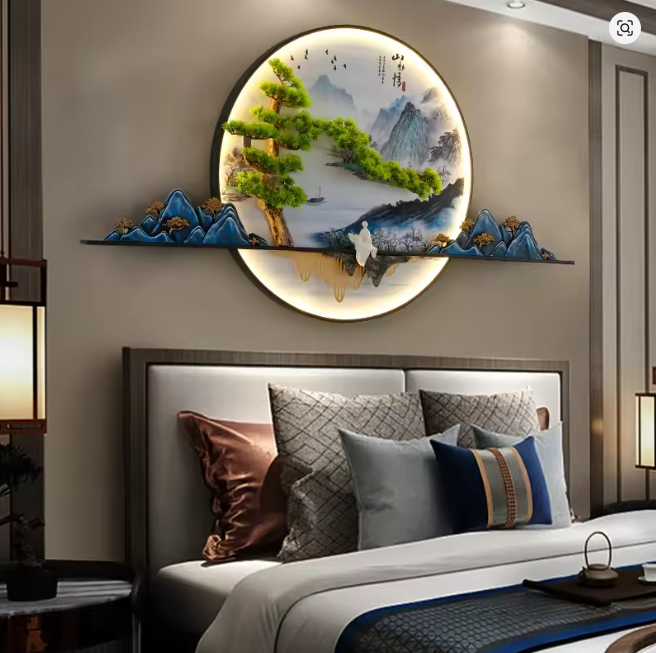 Modern Asian Inspired Illuminating LED Wall Art