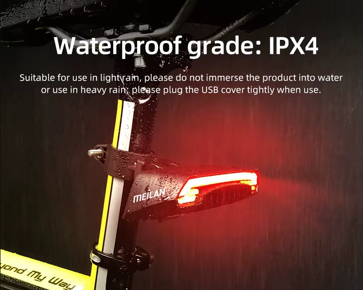 Supercar Style Rear Bike Light with Remote Turn Signals and Laser Guides
